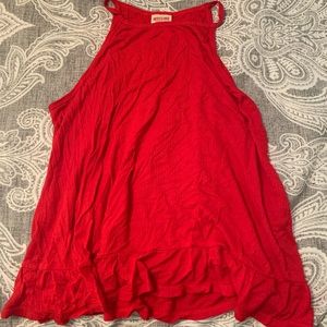 Ribbed high neck tank